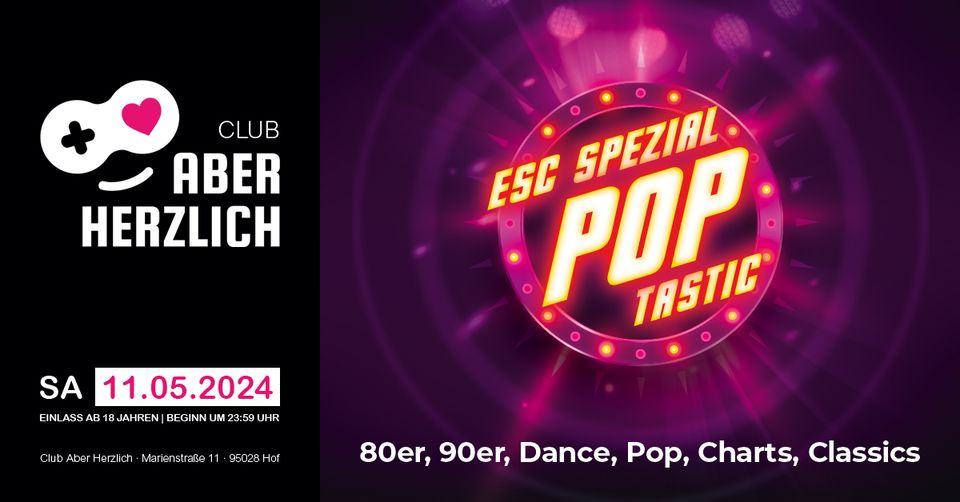 Pop Tastic - Aftershowparty nach dem Public Viewing zum Eurovision Song Contest