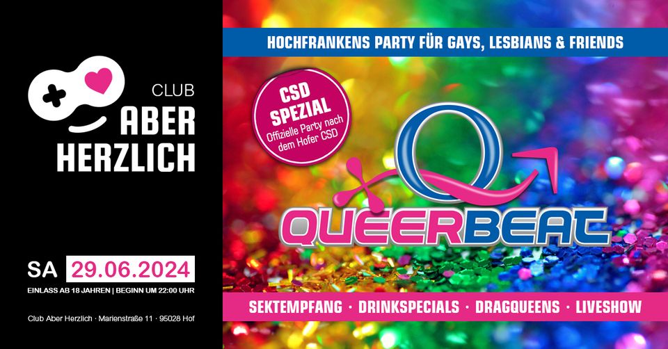 Queerbeat - Offizielle Party nach dem Hofer CSD